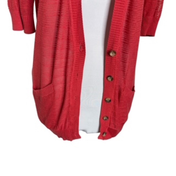 Mossimo 3/4 Sleeve Low Front Pocket Relaxed Fit Tunic Length Cardigan Size XXL - Picture 4 of 7